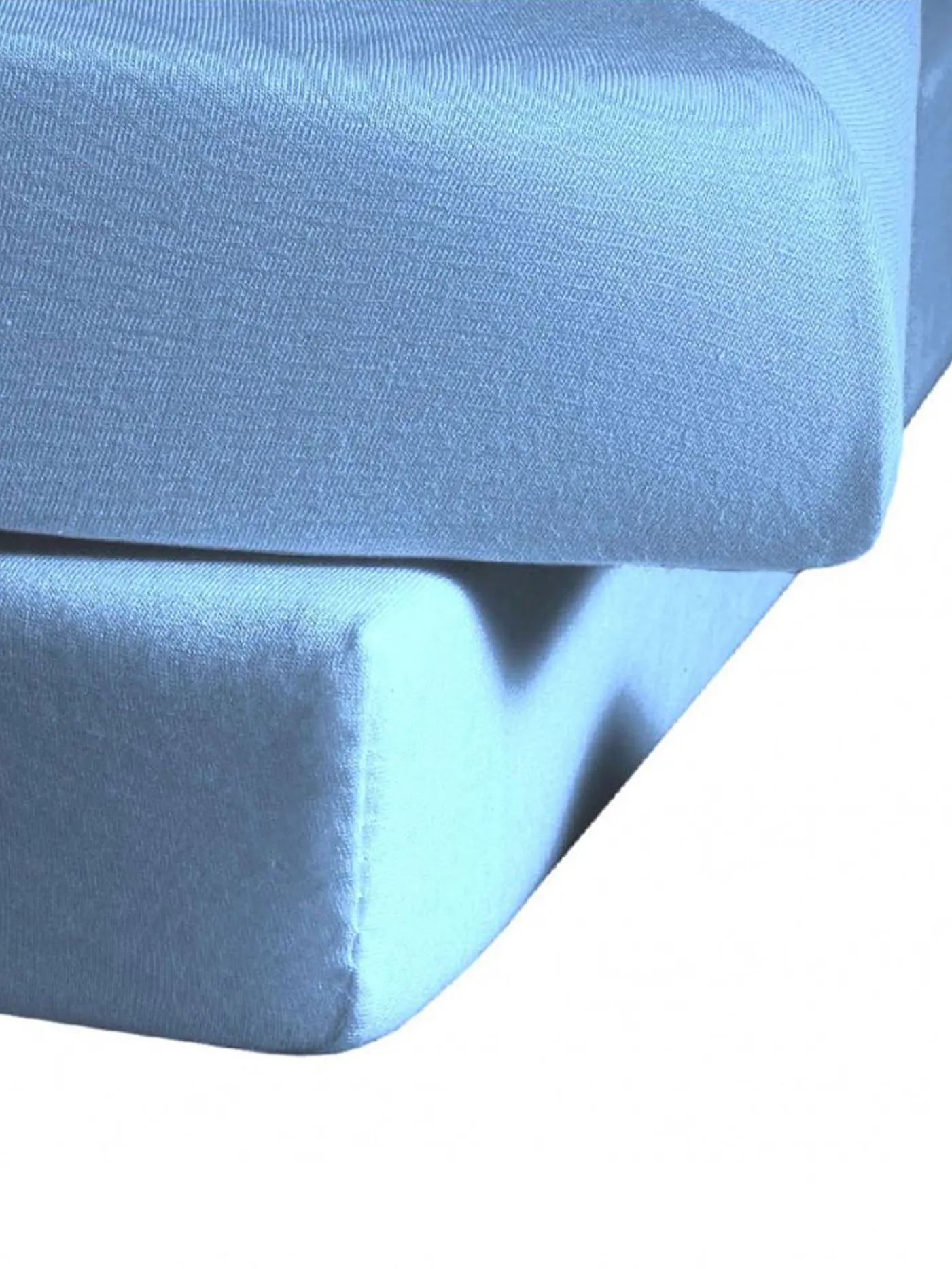 FLEURESSE | Jerseyspannleintuch 100x200cm (Vanille) | blau